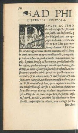 Ad Philippenses Epistola.