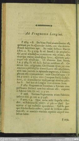 Ad Fragmenta Longini