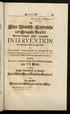 43-54, Intervention.