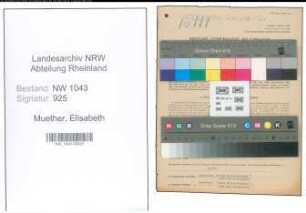 Entnazifizierung Elisabeth Muether , geb. 07.02.1921 (Angestellte)