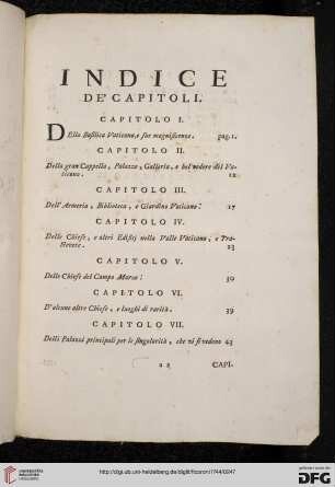 Indice de'Capitoli