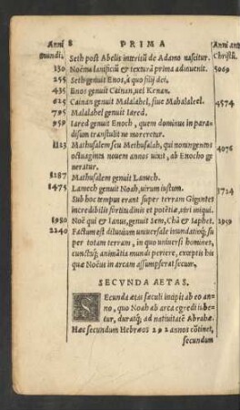 Secunda Aetas.