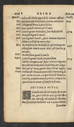 Secunda Aetas.