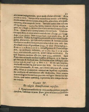 Caput IV. De reliquis demonstrationis requisitis.