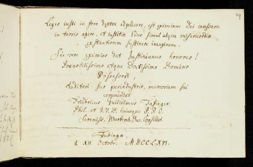49 Tafinger, Friedricus Guilielmus