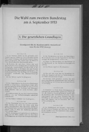 I. Die gesetzlichen Grundlagen