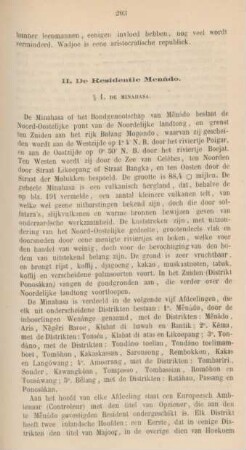 II. De Residentie Menádo