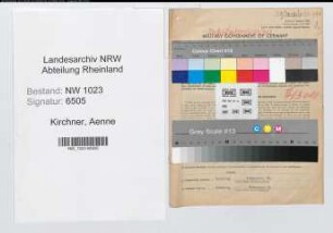 Entnazifizierung Aenne Kirchner , geb. 12.02.1897 (Studienraetin)