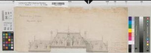 Münster (Münster) Akademie Blatt 9 Dachansicht (Variante) 1875 1 : 100 26 x 63 Zeichnung Staatshochbauamt Münster