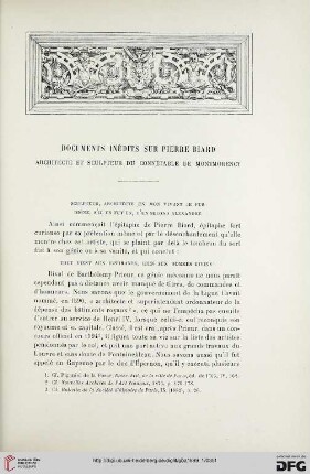 3. Pér. 21.1899: Documents inédits sur Pierre Biard : architecte et sculpteur du connétable de Montmorency