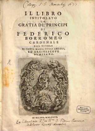 Il libro intitolato la gratia de'Principi