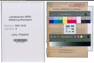 Entnazifizierung Friedrich Lenz , geb. 06.07.1895 (Buchhalter)