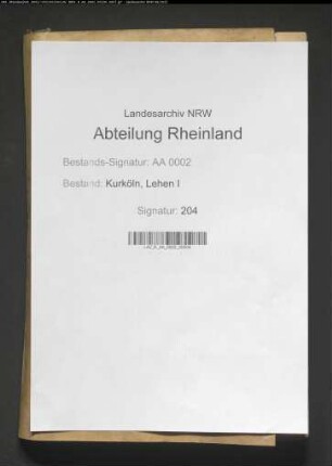 Kurkölnisches Lehns- Aggravations- Register