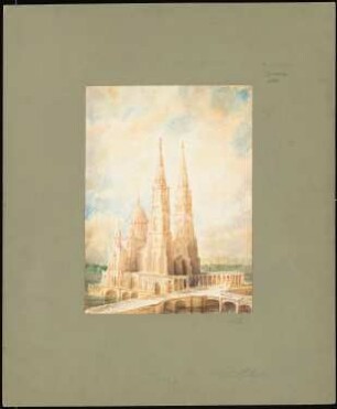 Friedenskirche im Humboldthafen, Berlin: Perspektivische Ansicht