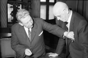 Freiburg: Regierungspräsidium; Bundesverdienstkreuz 1. Klasse für Prof. Dr. Walter Wundt; Übergabe durch Anton Dichtel