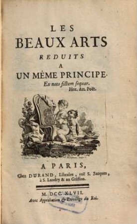 Les Beaux Arts Reduits A Un Même Principe