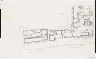 Neue Stadt Köln-Chorweiler: Lageplan mit Gartenplan 1:250