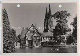 Soest, Mühlenteich und Kirche St. Maria zur Wiese