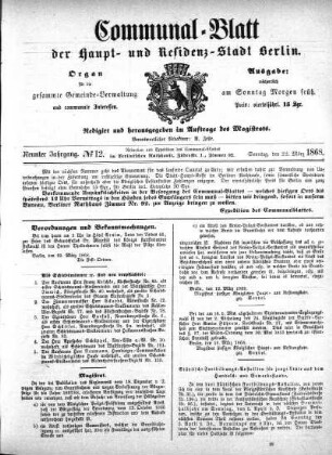 1868,12: No. 12, 22. März 1868