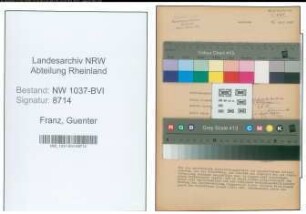 Entnazifizierung Guenter Franz , geb. 10.10.1889 (Stadtrat)