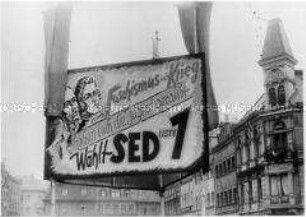Wahlwerbung der SED zu den Landtagswahlen im Oktober 1946