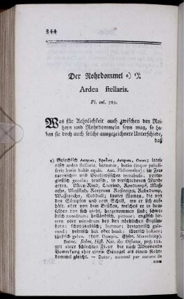 Die Rohrdommel. a)