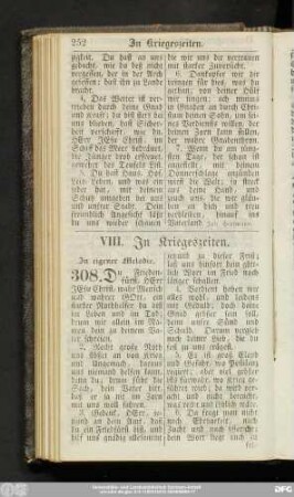 VIII. In Kriegeszeiten.