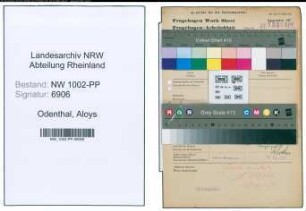 Entnazifizierung Aloys Odenthal , geb. 08.03.1912 (Architekt)