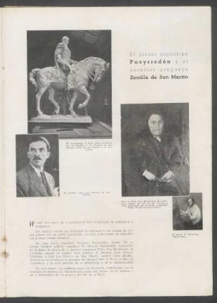 El pintor argentino Pueyrredón y el escultor uruguayo Zorrilla de San Martín