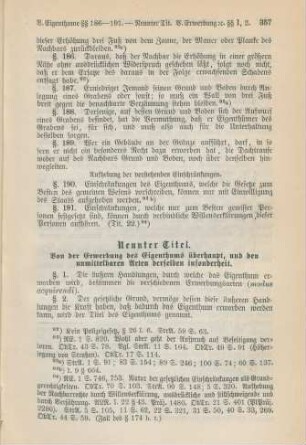 Neunter Titel. Von der Erwerbung des Eigenthums überhaupt, und den unmittelbaren Arten derselben insonderheit