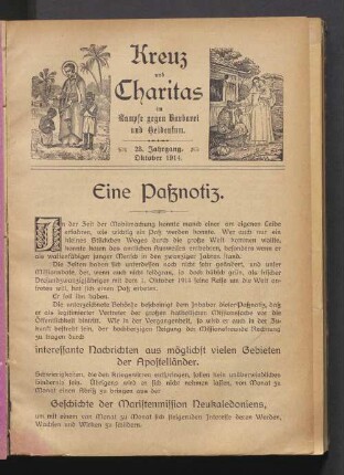 23. Jahrgang. Oktober 1914