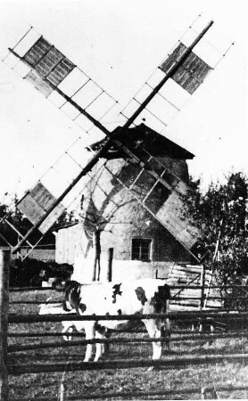 Markersdorf-Deutsch-Paulsdorf. Holländermühle, Besitzer Brunnenbauer Peschel, Repro