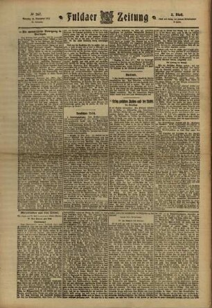 Dritte Ausgabe vom Dienstag, den 21. November 1911.