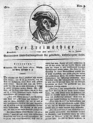 Nro. 9, Sonnabend, den 12. Januar 1811