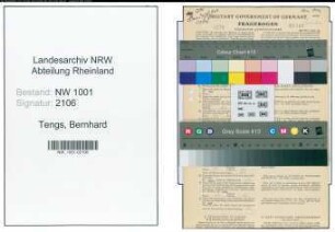 Entnazifizierung Bernhard Tengs, geb. 23.10.1910 (Landwirt)