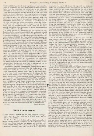 739-743 [Rezension] Braun, Herbert, Qumran und das Neue Testament