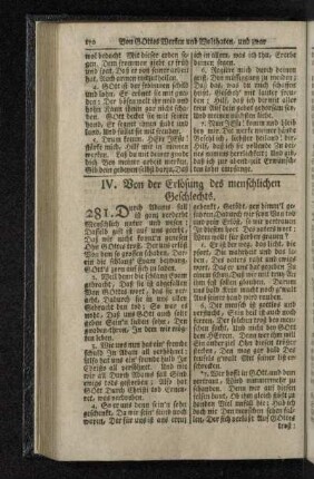 IV. Von der Erlösung des menschlichen Geschlechts.