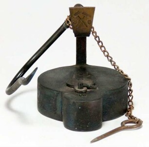 Grubenlampe (Öllampe, sog. Froschlampe)