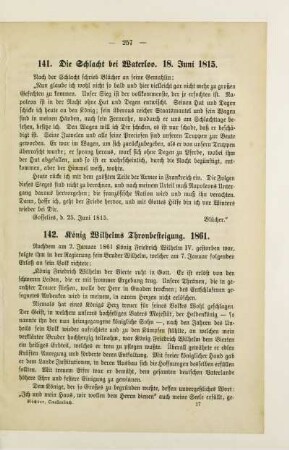 142. König Wilhelms Thronbesteigung. 1861