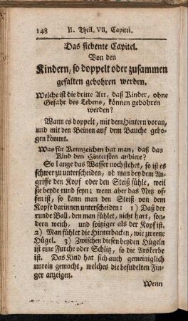 Das siebente Capitel. - Das achte Capitel.