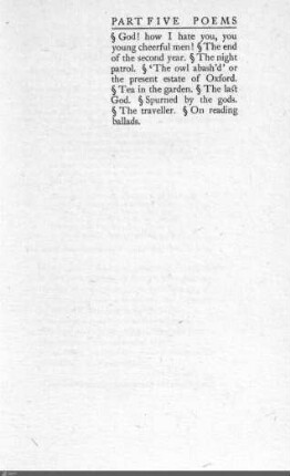 Part five: poems