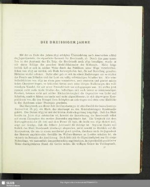 Die Dreissiger Jahre