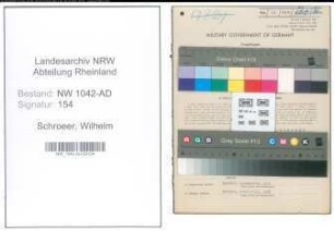 Entnazifizierung Wilhelm Schroeer , geb. 28.10.1892 (Bahnbeamter)