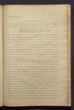 11. Lehrbrief. K.I. Art der Nahrung.