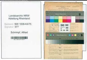 Entnazifizierung Alfred Schrimpf , geb. 07.07.1893 (Arzt)