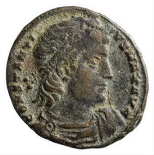 Münze, Follis, Aes 3, 333 - 335 n. Chr.