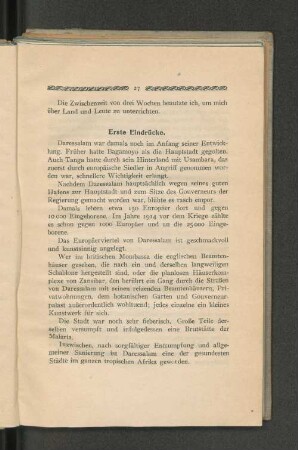 Erste Eindrücke.