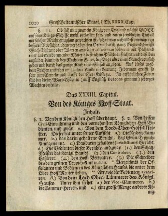 Das XXXIII. Capitul.