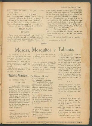 Moscas, Mosquitos y Tábanos