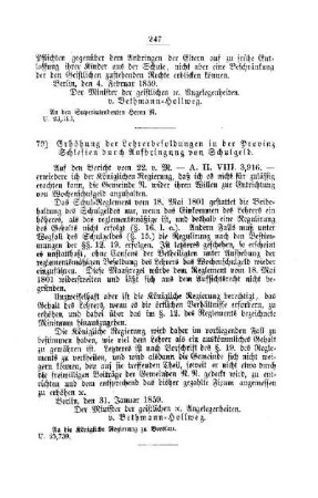 Erhöhung der Lehrerbesoldungen in der Provinz Schlesien durch Aufbringung von Schulgeld : [IV. Elementarschulwesen]